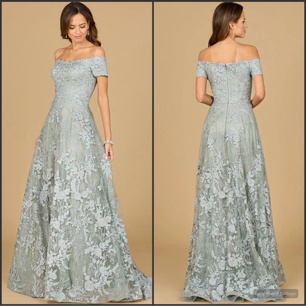 LARA Off the Shoulder A Line Gown Dress